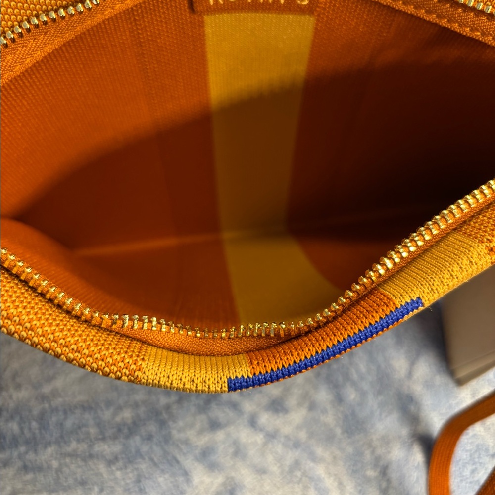 Rothy's Vibrant Orange and Tan Pouch - Picture 2 of 4